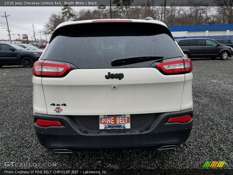 Bright White / Black 2018 Jeep Cherokee Limited 4x4
