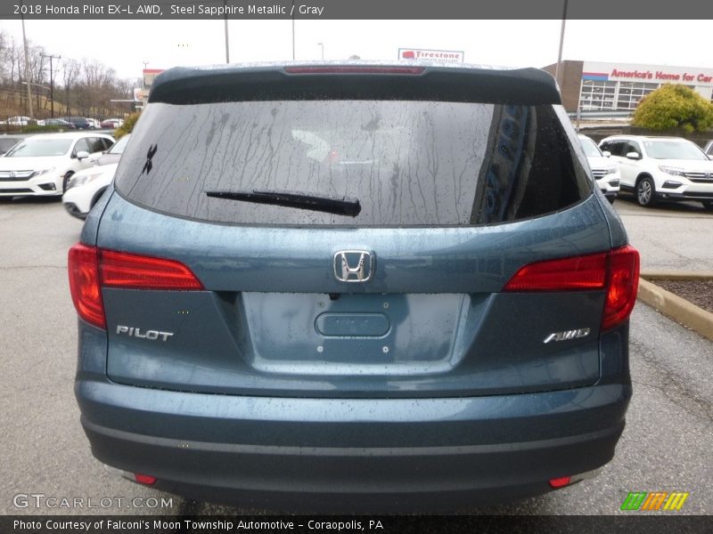 Steel Sapphire Metallic / Gray 2018 Honda Pilot EX-L AWD