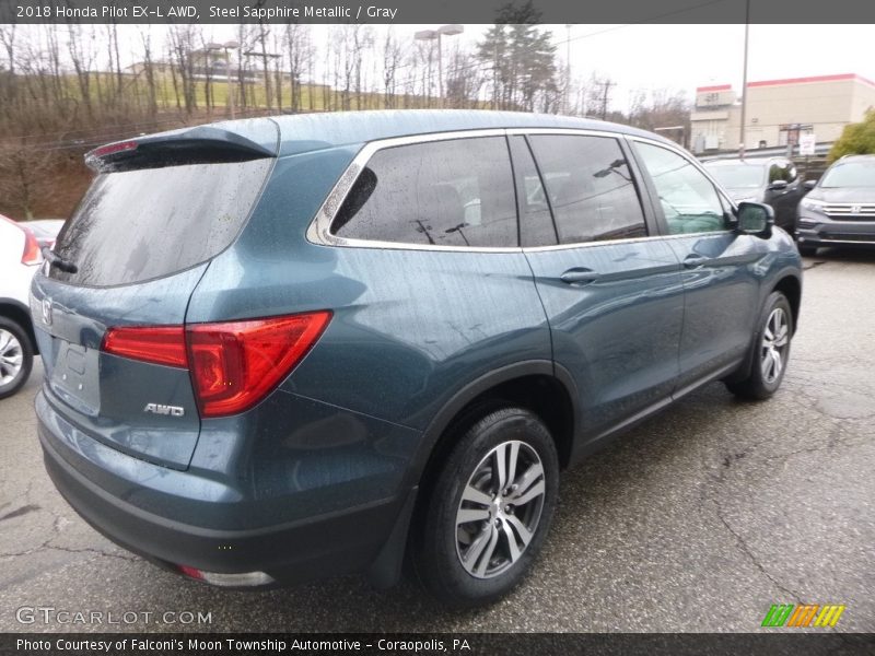 Steel Sapphire Metallic / Gray 2018 Honda Pilot EX-L AWD