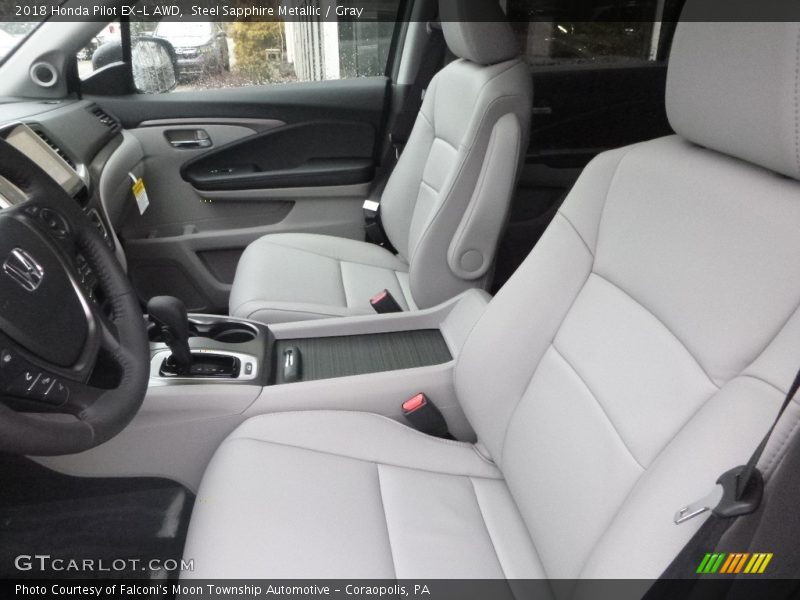 Steel Sapphire Metallic / Gray 2018 Honda Pilot EX-L AWD