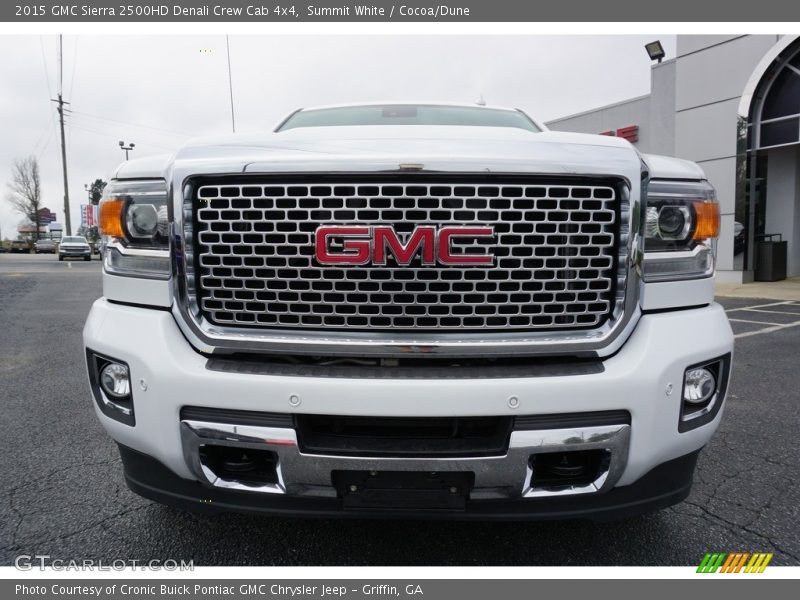 Summit White / Cocoa/Dune 2015 GMC Sierra 2500HD Denali Crew Cab 4x4