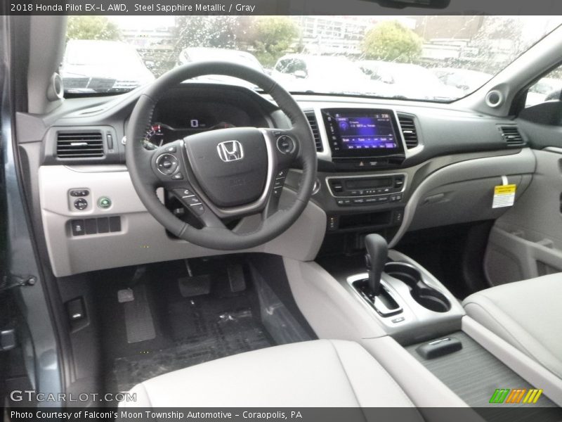 Steel Sapphire Metallic / Gray 2018 Honda Pilot EX-L AWD