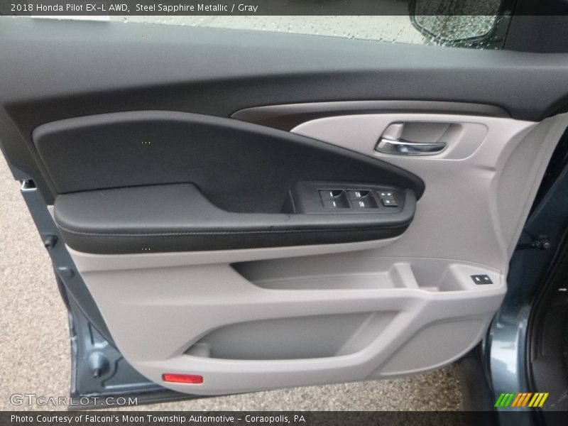 Steel Sapphire Metallic / Gray 2018 Honda Pilot EX-L AWD