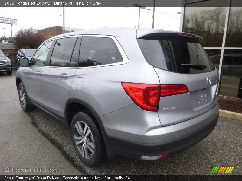 Lunar Silver Metallic / Gray 2018 Honda Pilot EX AWD