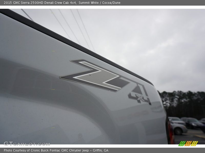 Summit White / Cocoa/Dune 2015 GMC Sierra 2500HD Denali Crew Cab 4x4