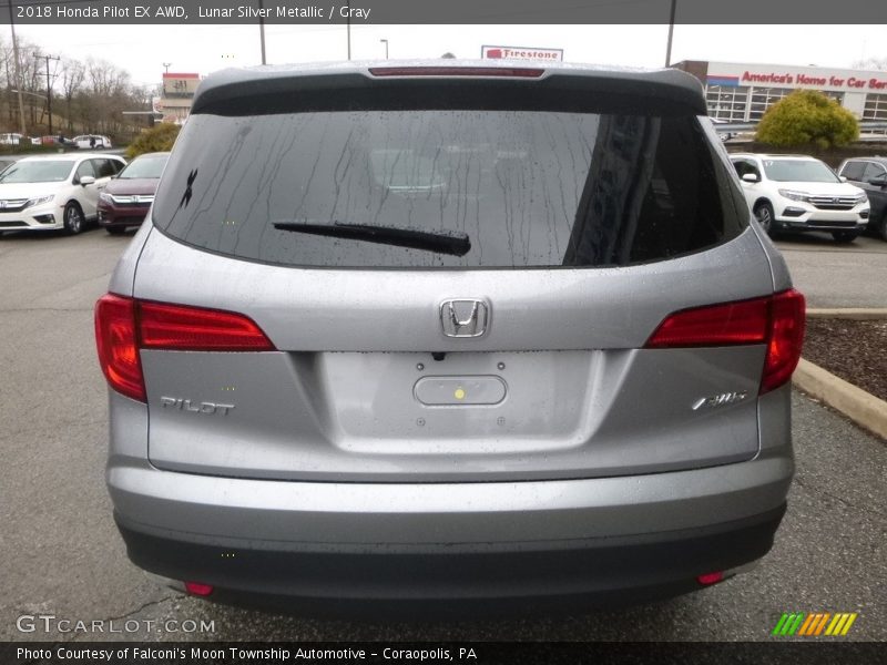 Lunar Silver Metallic / Gray 2018 Honda Pilot EX AWD