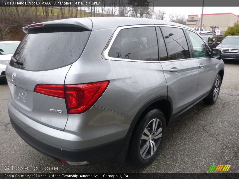 Lunar Silver Metallic / Gray 2018 Honda Pilot EX AWD