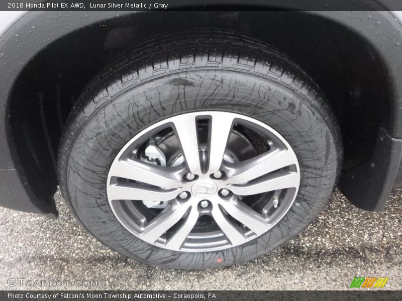 Lunar Silver Metallic / Gray 2018 Honda Pilot EX AWD