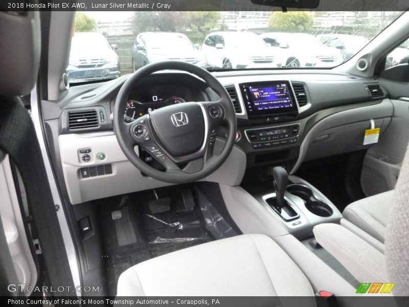 Lunar Silver Metallic / Gray 2018 Honda Pilot EX AWD