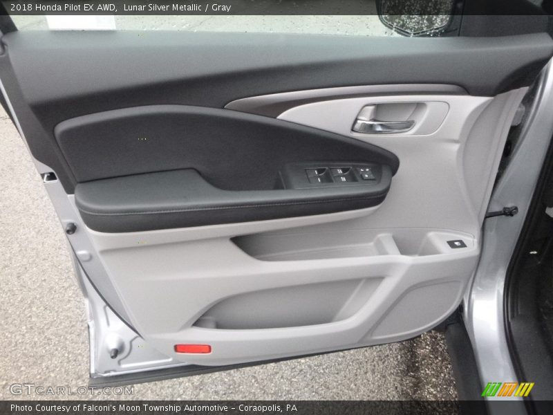 Lunar Silver Metallic / Gray 2018 Honda Pilot EX AWD