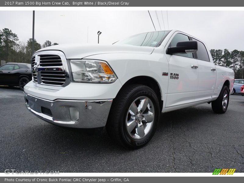 Bright White / Black/Diesel Gray 2017 Ram 1500 Big Horn Crew Cab