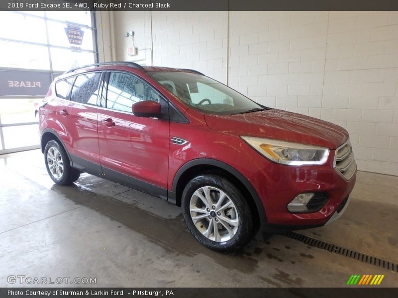 Ruby Red / Charcoal Black 2018 Ford Escape SEL 4WD