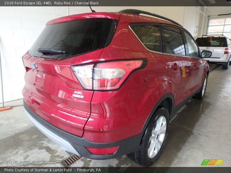 Ruby Red / Charcoal Black 2018 Ford Escape SEL 4WD