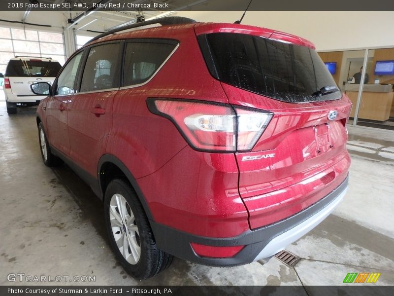 Ruby Red / Charcoal Black 2018 Ford Escape SEL 4WD