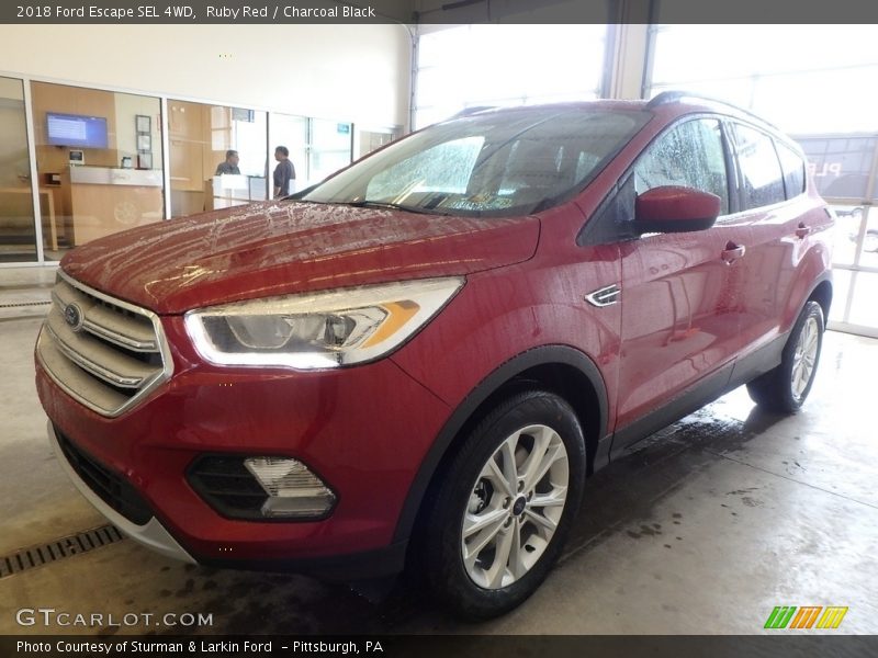 Ruby Red / Charcoal Black 2018 Ford Escape SEL 4WD