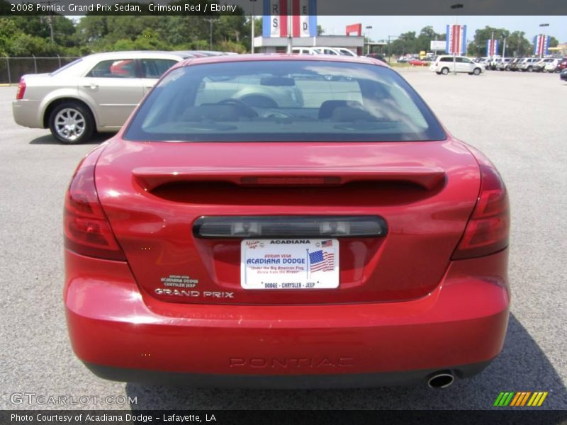 Crimson Red / Ebony 2008 Pontiac Grand Prix Sedan