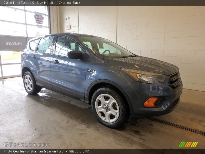 Blue Metallic / Charcoal Black 2018 Ford Escape S