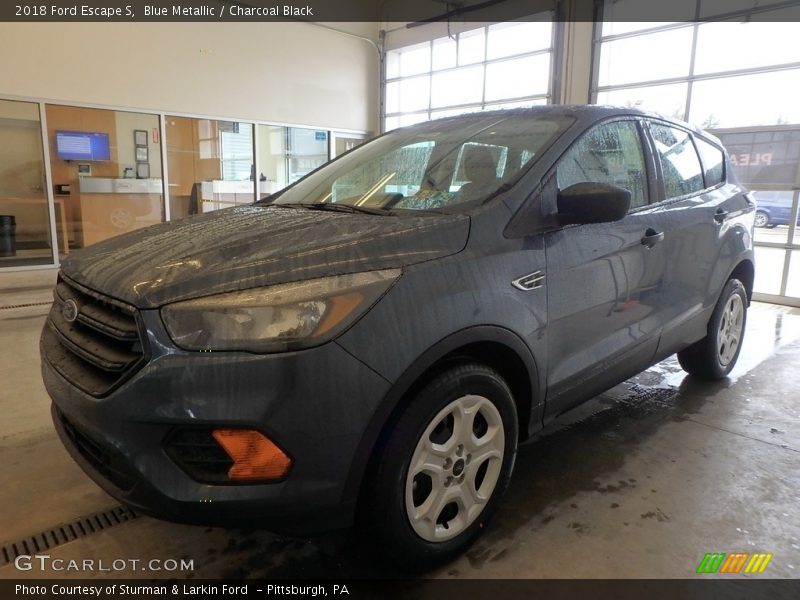 Blue Metallic / Charcoal Black 2018 Ford Escape S