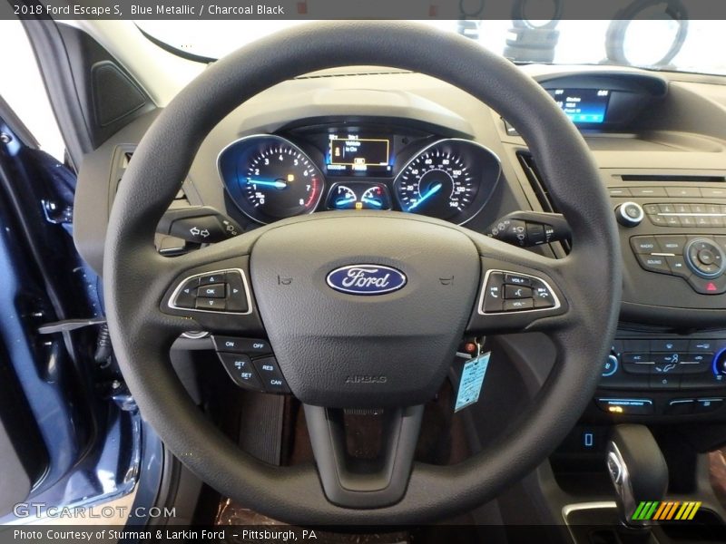 Blue Metallic / Charcoal Black 2018 Ford Escape S