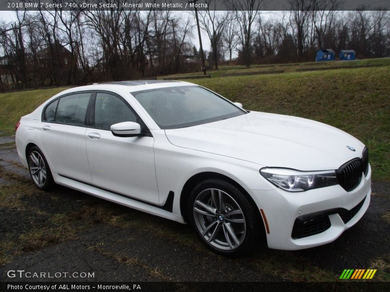 Mineral White Metallic / Mocha 2018 BMW 7 Series 740i xDrive Sedan