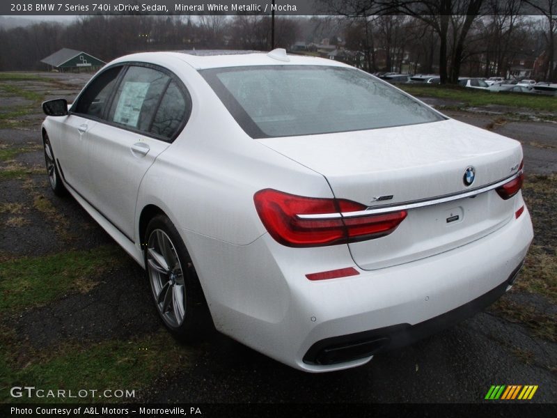 Mineral White Metallic / Mocha 2018 BMW 7 Series 740i xDrive Sedan