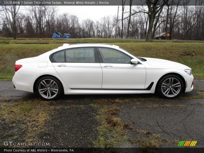 Mineral White Metallic / Mocha 2018 BMW 7 Series 740i xDrive Sedan