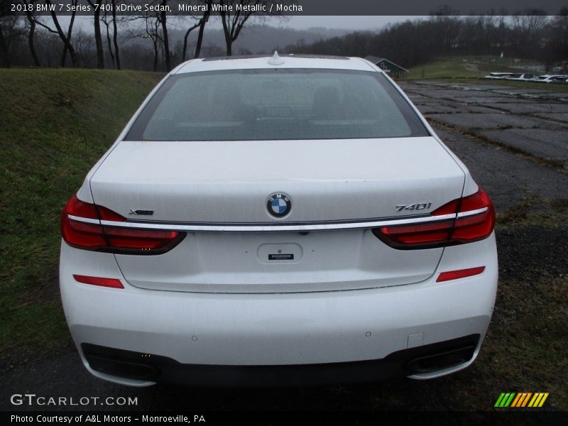 Mineral White Metallic / Mocha 2018 BMW 7 Series 740i xDrive Sedan