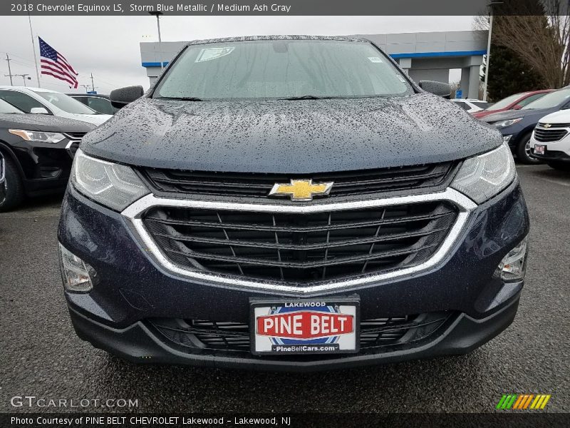 Storm Blue Metallic / Medium Ash Gray 2018 Chevrolet Equinox LS