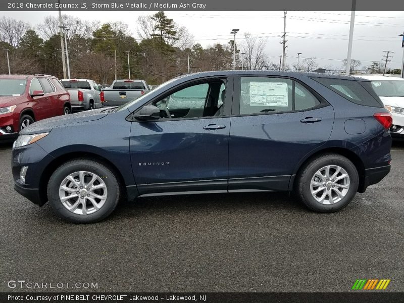 Storm Blue Metallic / Medium Ash Gray 2018 Chevrolet Equinox LS