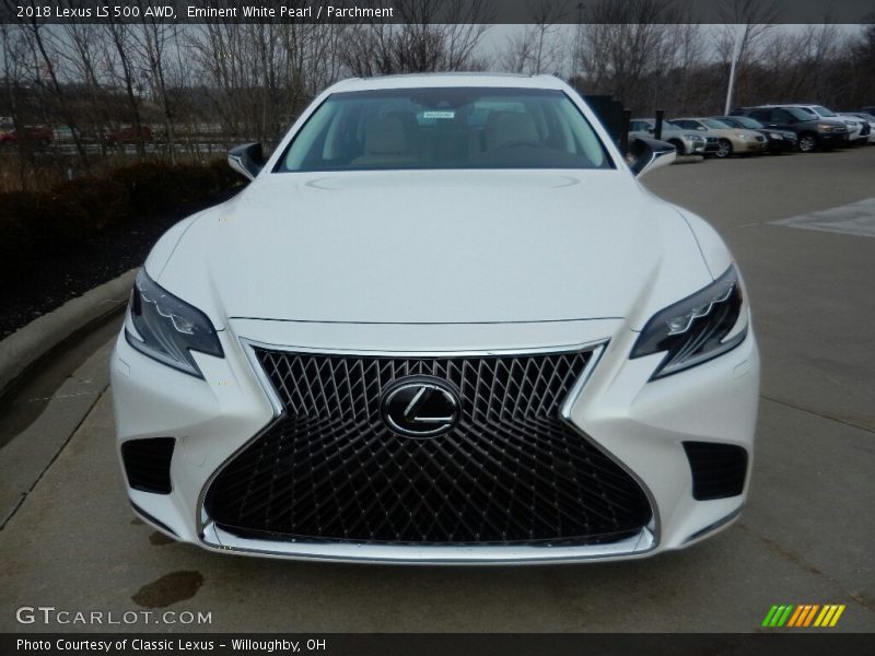 Eminent White Pearl / Parchment 2018 Lexus LS 500 AWD