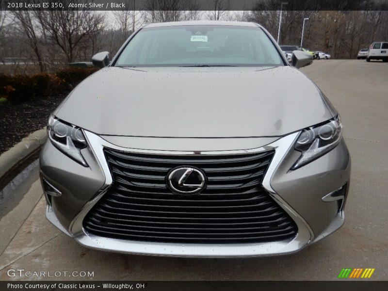 Atomic Silver / Black 2018 Lexus ES 350