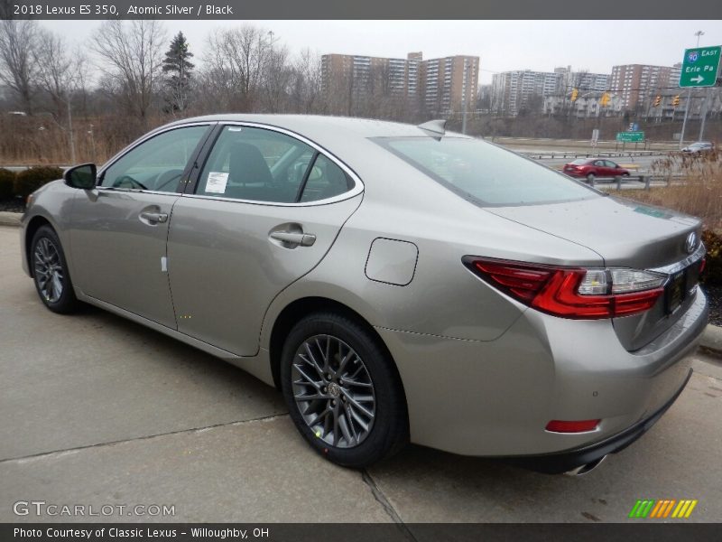 Atomic Silver / Black 2018 Lexus ES 350