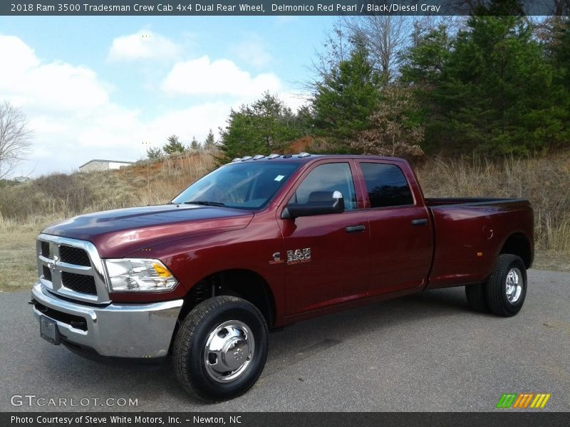 Delmonico Red Pearl / Black/Diesel Gray 2018 Ram 3500 Tradesman Crew Cab 4x4 Dual Rear Wheel