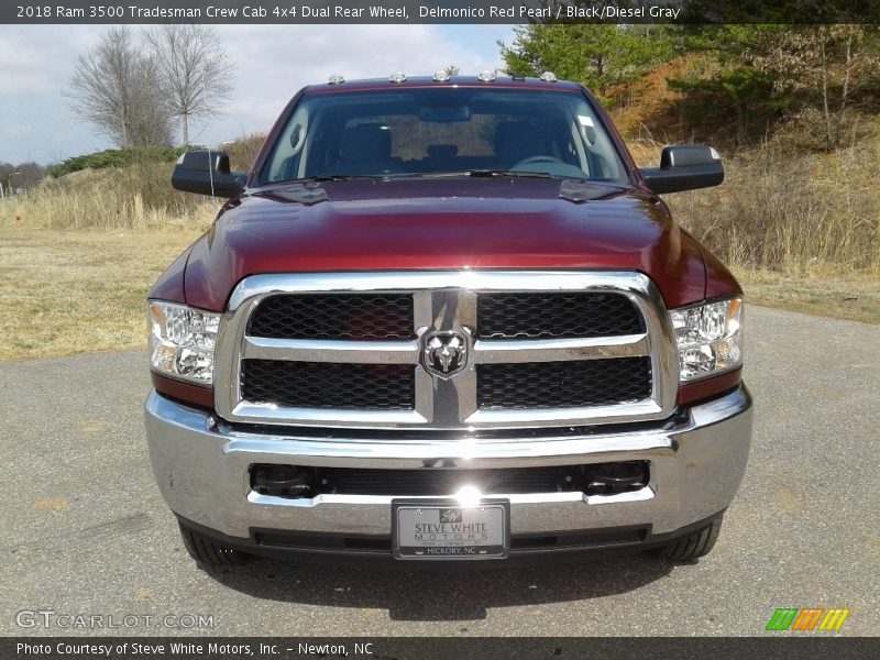 Delmonico Red Pearl / Black/Diesel Gray 2018 Ram 3500 Tradesman Crew Cab 4x4 Dual Rear Wheel