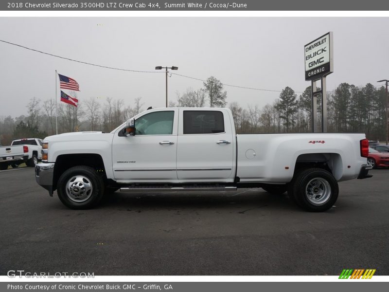 Summit White / Cocoa/­Dune 2018 Chevrolet Silverado 3500HD LTZ Crew Cab 4x4