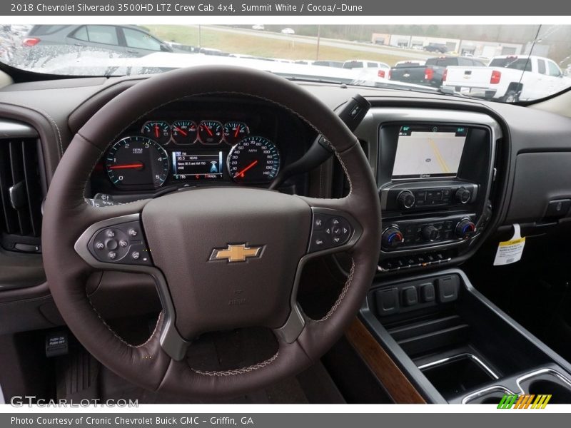 Summit White / Cocoa/­Dune 2018 Chevrolet Silverado 3500HD LTZ Crew Cab 4x4