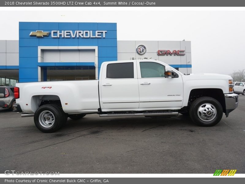 Summit White / Cocoa/­Dune 2018 Chevrolet Silverado 3500HD LTZ Crew Cab 4x4