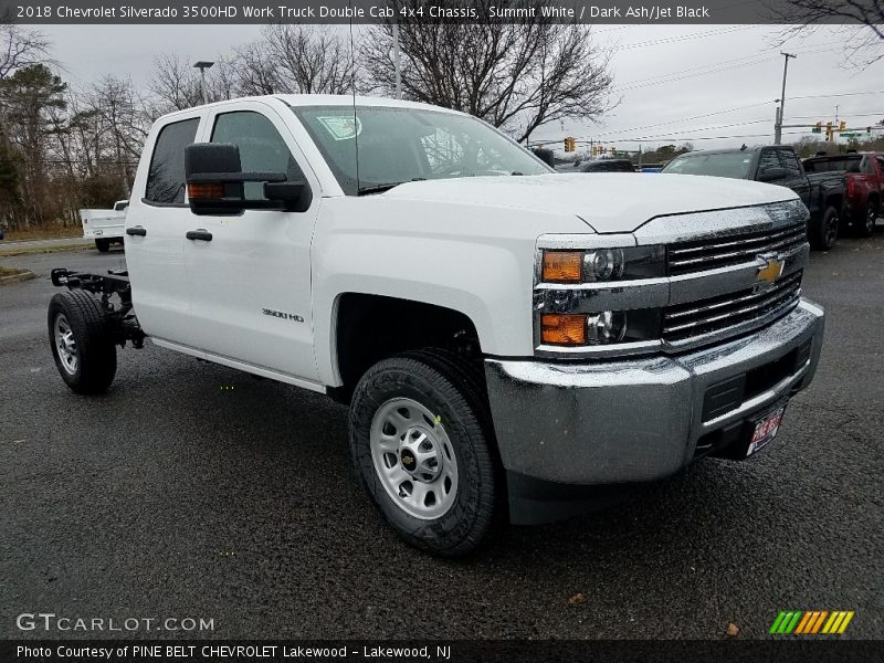 Summit White / Dark Ash/Jet Black 2018 Chevrolet Silverado 3500HD Work Truck Double Cab 4x4 Chassis