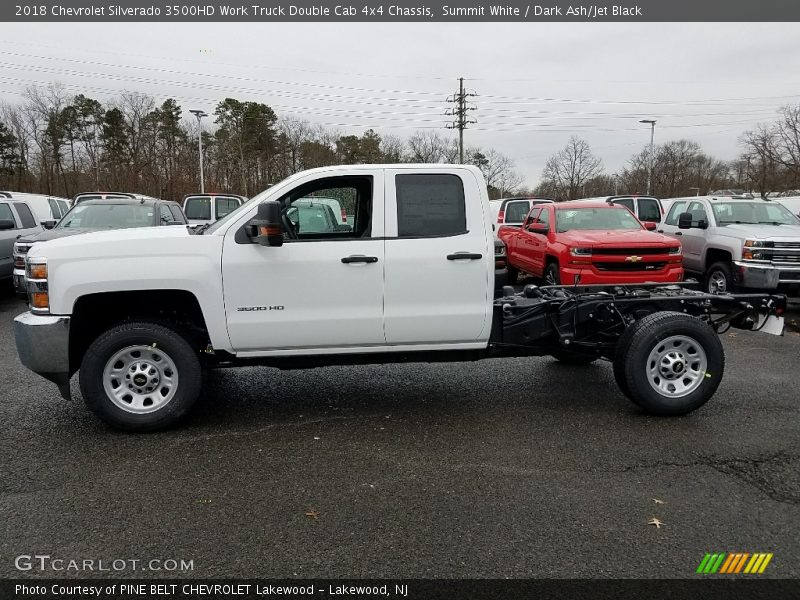 Summit White / Dark Ash/Jet Black 2018 Chevrolet Silverado 3500HD Work Truck Double Cab 4x4 Chassis