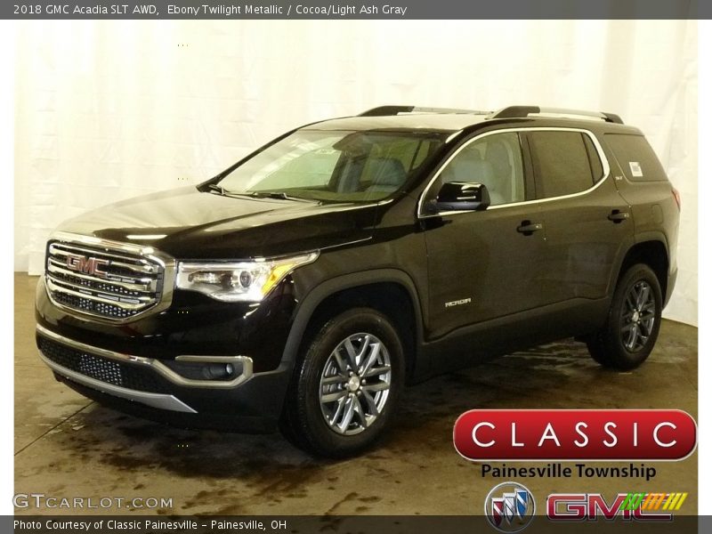 Ebony Twilight Metallic / Cocoa/Light Ash Gray 2018 GMC Acadia SLT AWD
