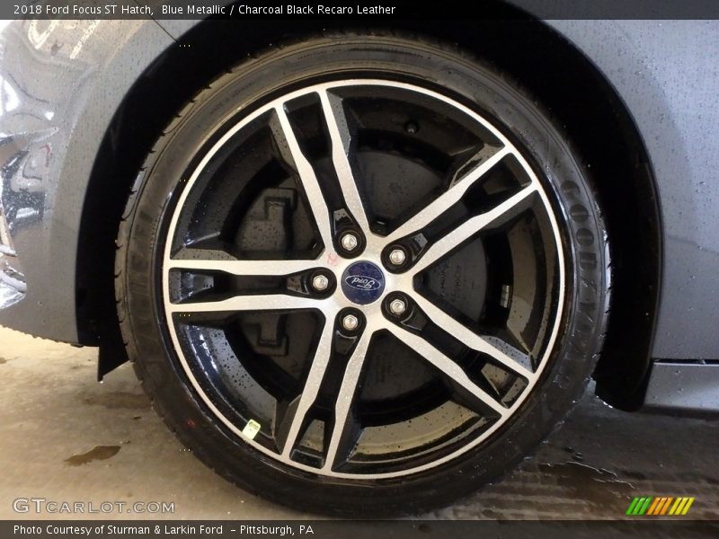 Blue Metallic / Charcoal Black Recaro Leather 2018 Ford Focus ST Hatch