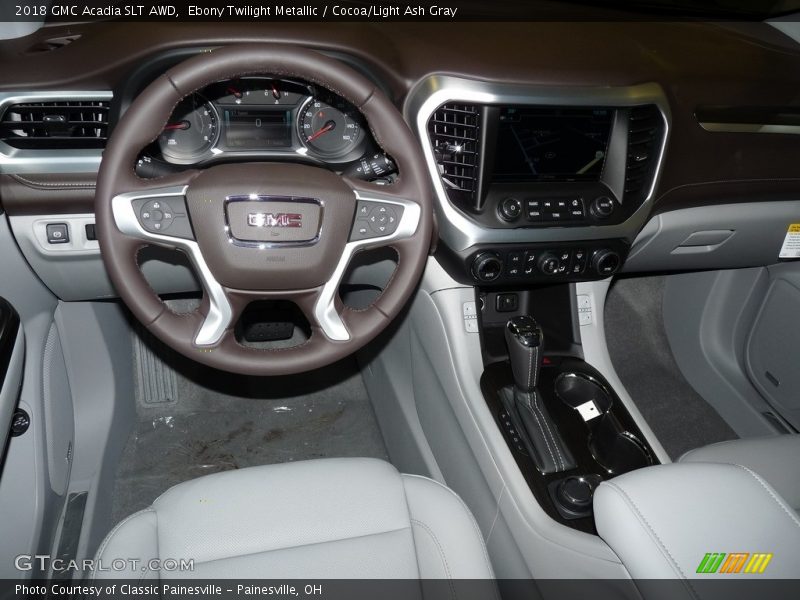 Ebony Twilight Metallic / Cocoa/Light Ash Gray 2018 GMC Acadia SLT AWD