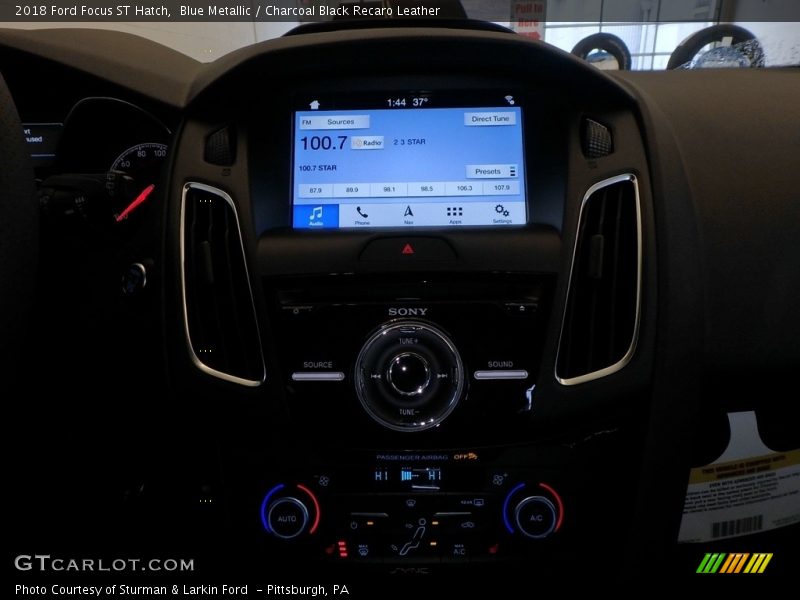 Blue Metallic / Charcoal Black Recaro Leather 2018 Ford Focus ST Hatch