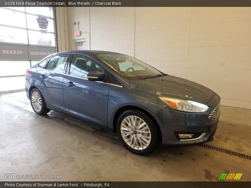 Blue Metallic / Charcoal Black 2018 Ford Focus Titanium Sedan