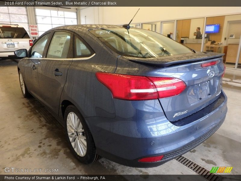 Blue Metallic / Charcoal Black 2018 Ford Focus Titanium Sedan