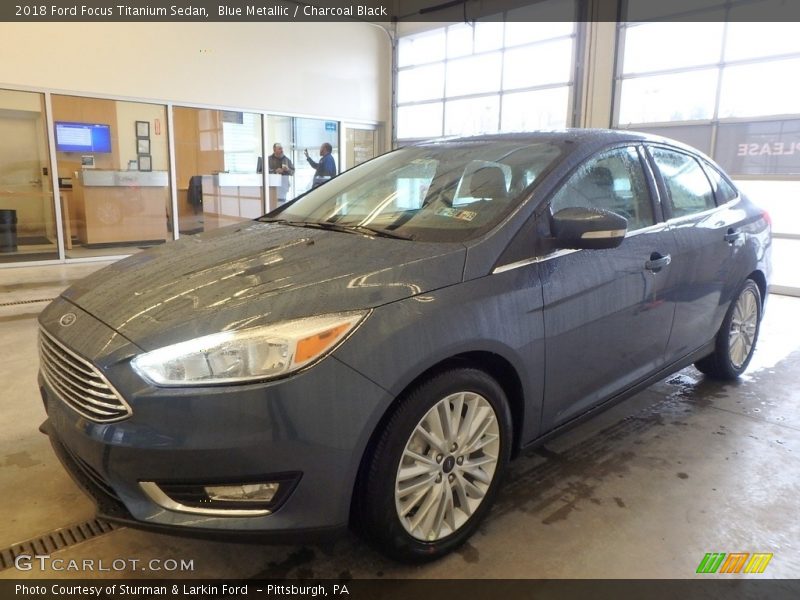 Blue Metallic / Charcoal Black 2018 Ford Focus Titanium Sedan