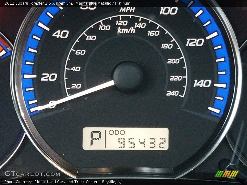 Marine Blue Metallic / Platinum 2012 Subaru Forester 2.5 X Premium