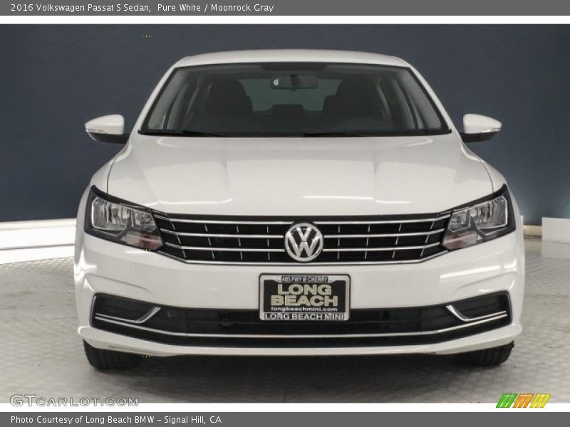 Pure White / Moonrock Gray 2016 Volkswagen Passat S Sedan