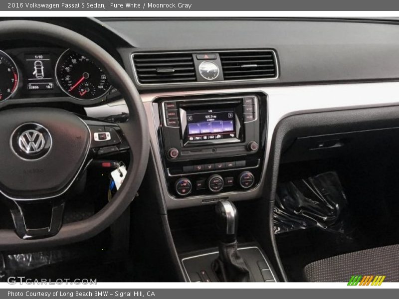 Pure White / Moonrock Gray 2016 Volkswagen Passat S Sedan