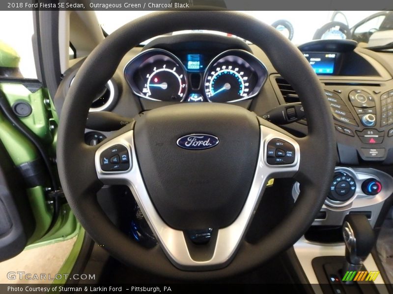 Outrageous Green / Charcoal Black 2018 Ford Fiesta SE Sedan